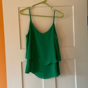 Annabella green layered tank top